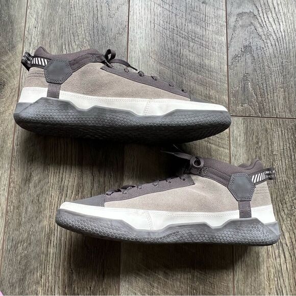 Black Caterpillar Code Hex Utility Unisex Leather Shoe Sneakers Grey P110508 - Picture 8 of 12